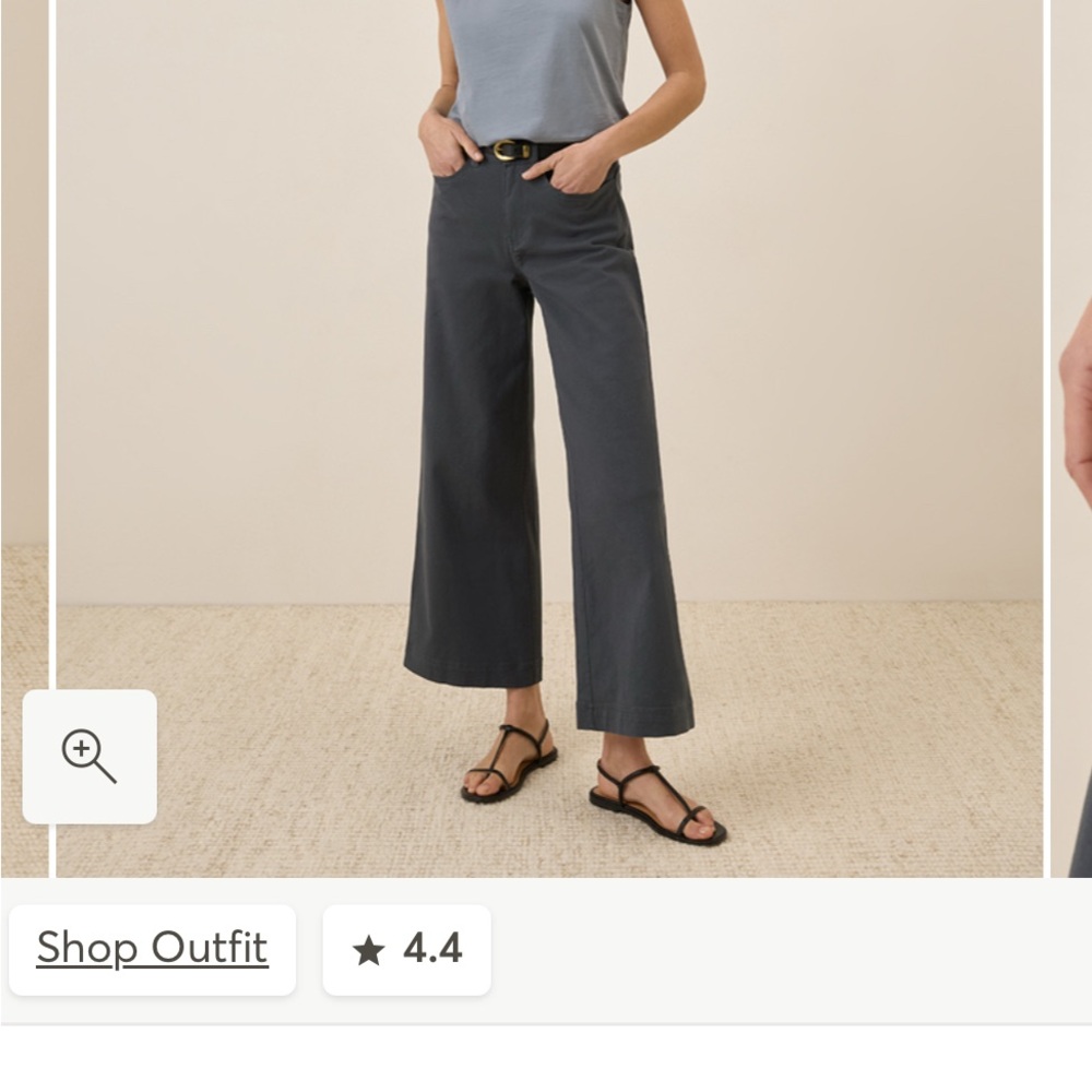 Pact stretch twill wide leg pant